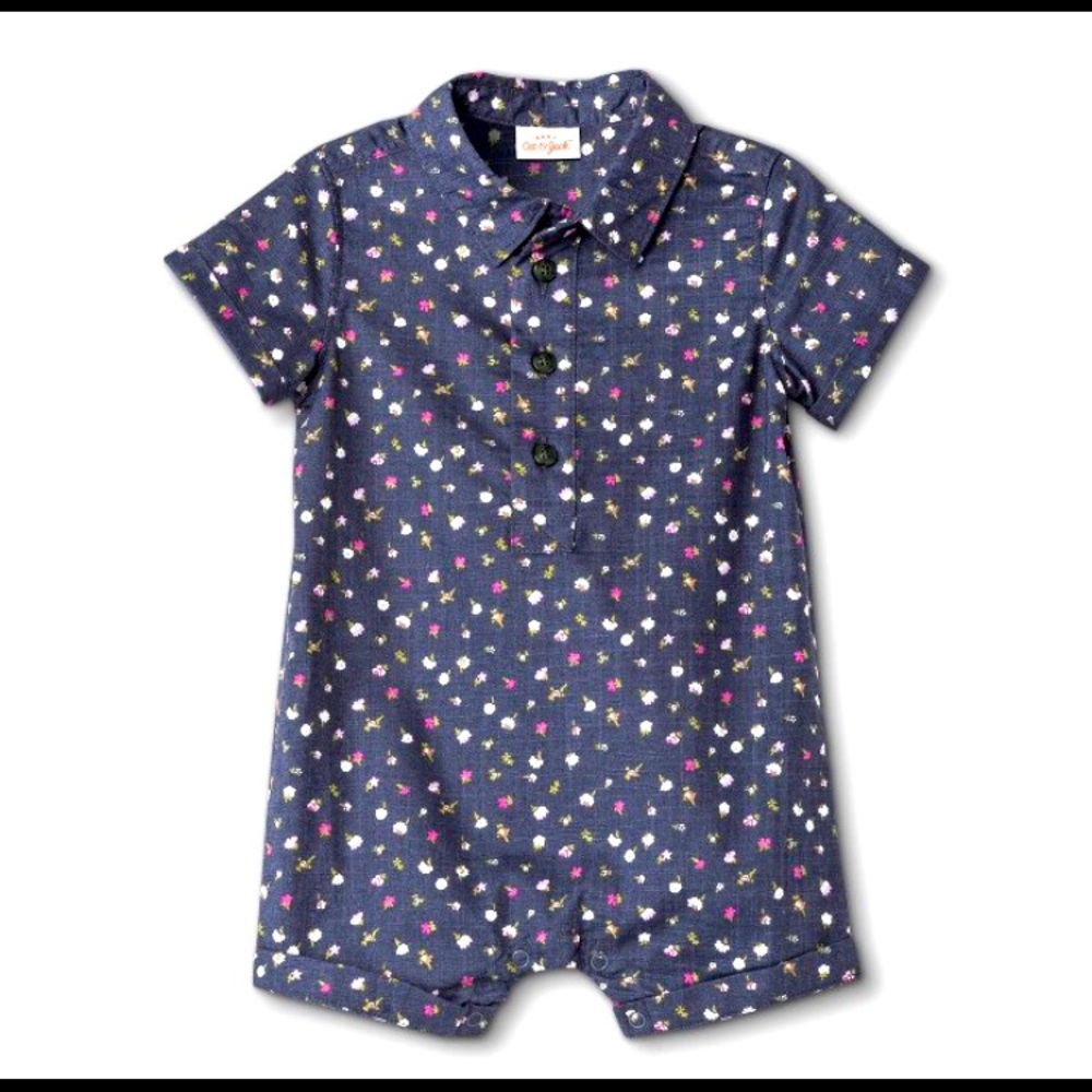 Cat & Jack Floral Woven Romper